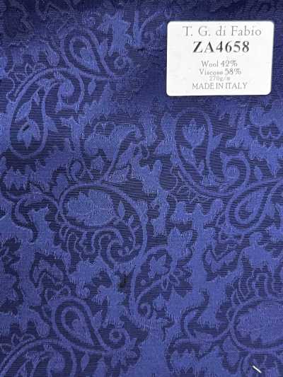 ZA4658 T.G.di Fabio Blue Paisley Jacquard