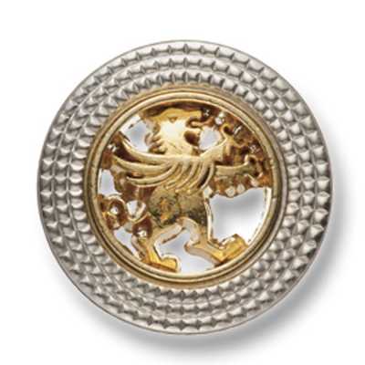 918 Japan-made Metal Button For Suits And Jackets, Hawk Motif, Gold/Silver