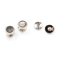 A-2 Sterling Silver Formal Cufflinks And Studs Set, Mother Of Pearl Shell Silver Round[Formal Accessories] Yamamoto(EXCY) Sub Photo