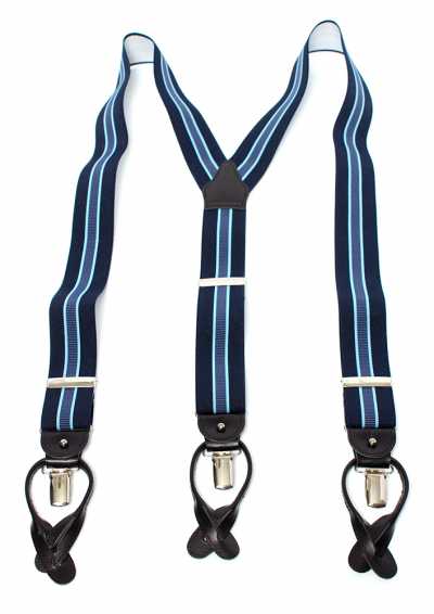 AT-2266-NV Albert Thurston Suspenders Striped 35MM Navy Blue[Formal Accessories] ALBERT THURSTON Sub Photo