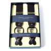 AT-2313-BK Albert Thurston Suspenders Pin Dot Pattern 35MM Black