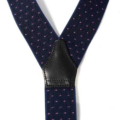 AT-2313-NV Albert Thurston Suspenders Pin Dot Pattern 35MM Navy Blue[Formal Accessories] ALBERT THURSTON Sub Photo