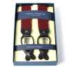 AT-2313-WI Albert Thurston Suspenders Pin Dot Pattern 35MM Wine Red