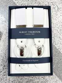 AT-WHITE Albert Thurston Suspenders No Pattern White 2way Type[Formal Accessories] ALBERT THURSTON Sub Photo
