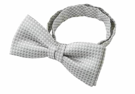 BF-985 Japanese Silk Bow Tie, Kanoko Pattern, Light Gray