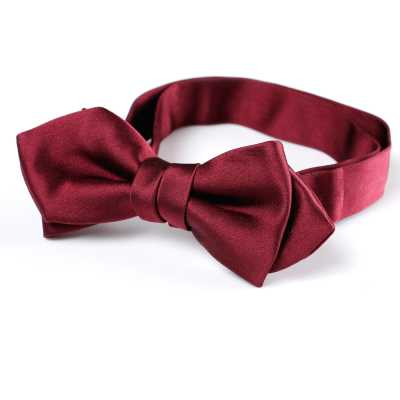 BFK-510 Premium Material Silk-Faced Fabric Sword Bow Tie Burgundy
