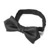 BFK-986 Japanese-made Silk Jacquard Sword Bow Tie Kanoko Pattern Black