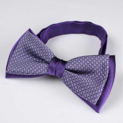 BFS-988 Combo Bow Tie Purple Silk Made In Japan