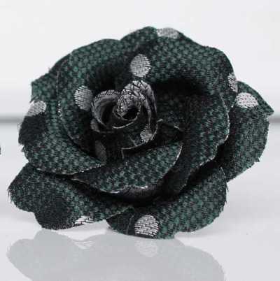 BTA-601 Japanese-made Silk Jacquard Boutonniere, Dot Pattern, Red