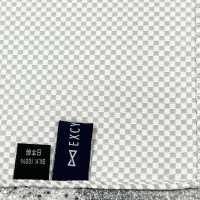 CF-985 Domestic Silk Pocket Square Moss Stitch Pattern Light Gray[Formal Accessories] Yamamoto(EXCY) Sub Photo