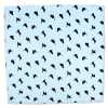 CF-CAT-SB Silk Print Pocket Square Cat Motif Sky Blue