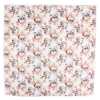 CF-ROSE-WH Silkprint Pocket Square Flows White
