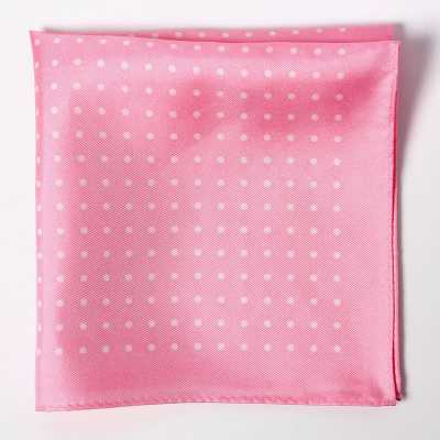 CFD-2PI Pink Dot-Print Silk Handkerchief