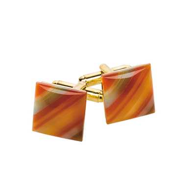 CL-3 Square Cufflinks, Orange Gold