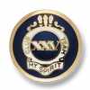 EX243 Made In Japan Metal Button For Suits And Jackets, Gold/Navy