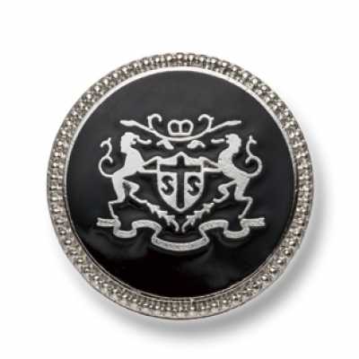 EX248 Made In Japan Metal Buttons For Suits And Jackets Silver/Black