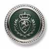 EX268 Made In Japan Metal Buttons For Suits And Jackets Silver/Green