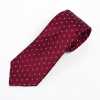 HVN-24 Handmade Necktie Using VANNERS Fabric, Paisley Dot Pattern, Wine