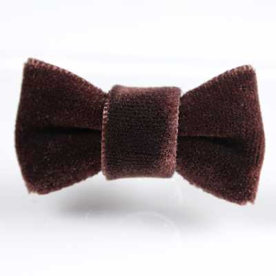 LPR-04 Velvet Ribbon Lapel Pin Brown