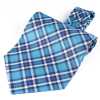 RAS-03 Green Check Ascot Tie Tie Made With Ring Heart Textile