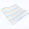 RCF-6258-11 Pocket Square Made With British Ringhart Fabric, Pencil Stripe Pattern, White/yellow