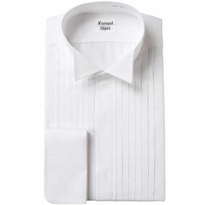 ST-502 Wing Collar Pleated-Front Shirt