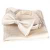 VBF-11 Bow Tie Made With VANNERS Fabric, Houndstooth Pattern, Champagne Gold