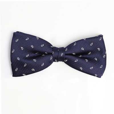 VBF-23 Bow Tie Made With VANNERS Fabric, Paisley Dot, Navy Blue