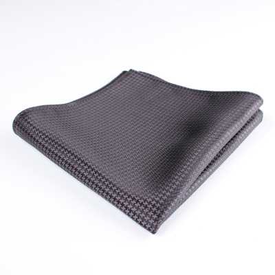 VCF-08 Pocket Square Made With VANNERS Fabric, Houndstooth Pattern, Black