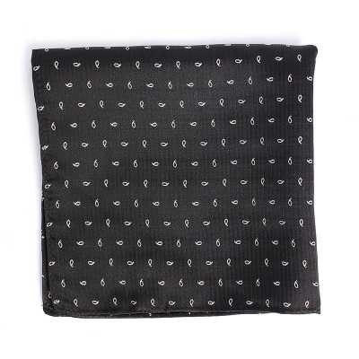 VCF-22 Pocket Square Made With VANNERS Fabric Paisley Dot Black