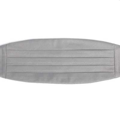VCM-05 VENNERS Silk Fabric Cummerbund Gray Twill