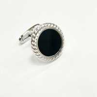 A-1-C Sterling Silver Formal Cufflinks Onyx Silver Round[Formal Accessories] Yamamoto(EXCY) Sub Photo