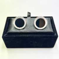 A-1-C Sterling Silver Formal Cufflinks Onyx Silver Round[Formal Accessories] Yamamoto(EXCY) Sub Photo
